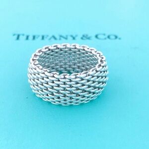 Tiffany & Co. Retired Somerset Flexible Mesh Ring Domed – Authenticated Size 6